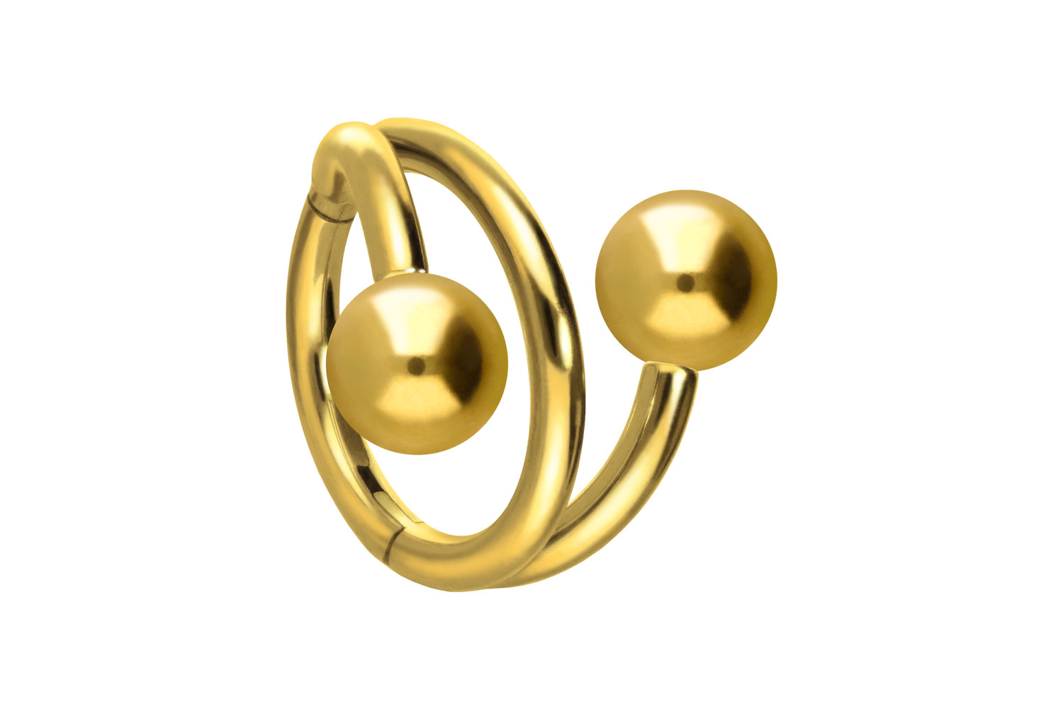 Titan Segmentring Clicker Piercing mit Innengewinde 3 RINGE + 2 KUGELN